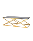 Журнальный стол Stool group ИНСИГНИЯ, 120*60, стекло smoke, сталь золото
