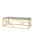 Журнальный стол Stool group АРТ ДЕКО, 120*60, стекло smoke, сталь золото