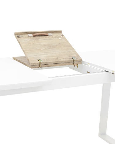 Стол обеденный Stool group Детройт, раскладной, 160-200х90, белый