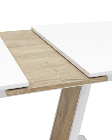 Стол обеденный раскладной Stool group Атланта 160-200х90 Белый