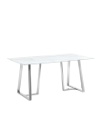 Стол обеденный Stool group Даллас 160*90 белый стеклянный