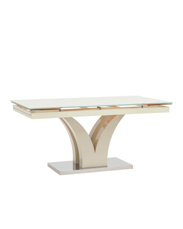 Стол обеденный Stool group Верона, раскладной, 160-220х90, глянцевый бежевый