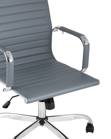 Кресло руководителя Stool group TopChairs City Серое