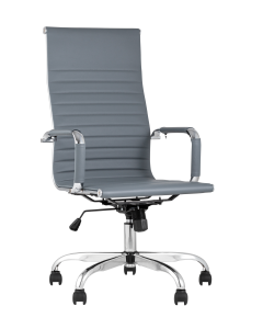 Кресло руководителя Stool group TopChairs City Серое