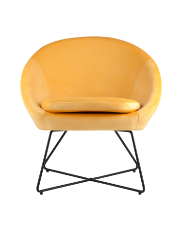 Кресло Stool group Колумбия, вельвет, оранжевый