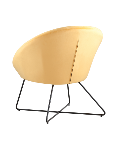 Кресло Stool group Колумбия, вельвет, оранжевый