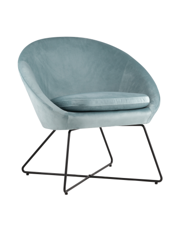 Кресло Stool group Колумбия, вельвет, пыльно-голубой