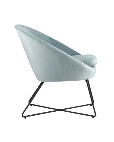 Кресло Stool group Колумбия, вельвет, пыльно-голубой