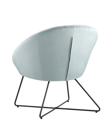 Кресло Stool group Колумбия, вельвет, пыльно-голубой