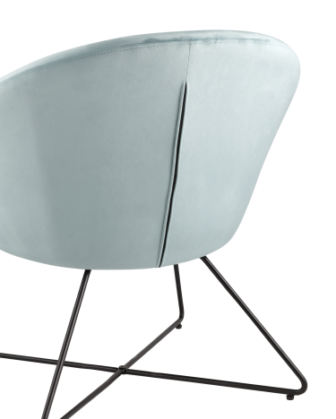 Кресло Stool group Колумбия, вельвет, пыльно-голубой