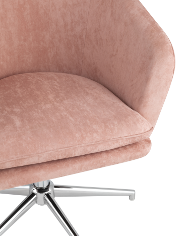 Кресло Stool group Харис регулируемое, замша, пыльно-розовый