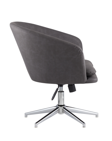 Кресло Stool group Харис регулируемое, экокожа серый