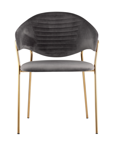 Стул Stool group Эвита, велюр, темно-серый