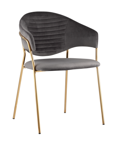 Стул Stool group Эвита, велюр, темно-серый
