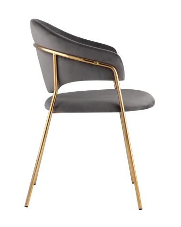 Стул Stool group Эвита, велюр, темно-серый