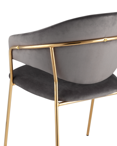 Стул Stool group Эвита, велюр, темно-серый