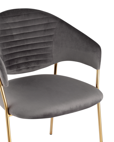 Стул Stool group Эвита, велюр, темно-серый