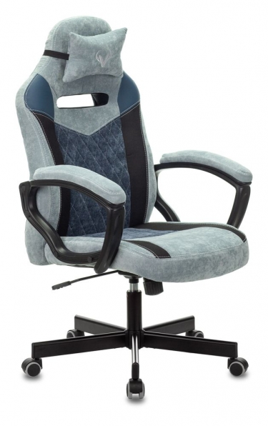 Кресло игровое Бюрократ VIKING 6 KNIGHT BL FABRIC Синий
