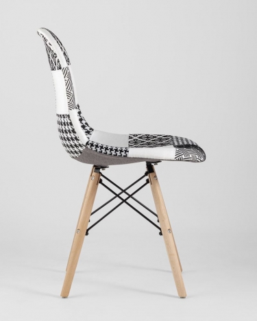 Стул Eames DSW Пэчворк Черно-белый