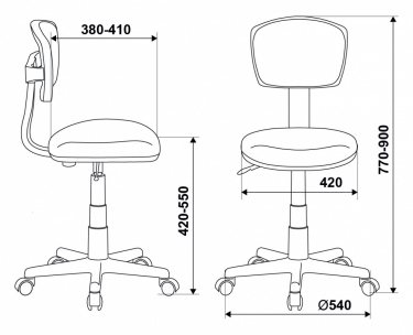 Кресло детское Бюрократ CH-W299/LB/TW-55 Голубой