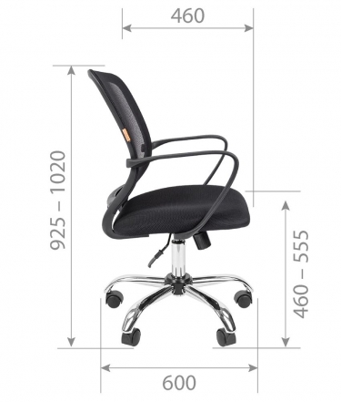 Кресло для оператора Chairman 698 chrome TW Серое