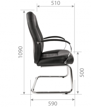 Кресло для посетителя CHAIRMAN 950V Черный*