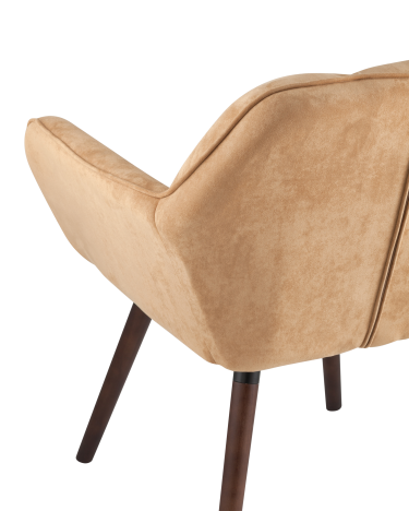 Кресло Stool group Брайан, замша, бежевый
