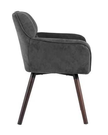 Кресло Stool group Брайан, замша, темно-серый