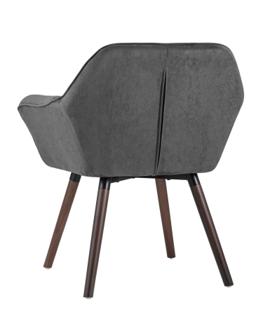 Кресло Stool group Брайан, замша, темно-серый