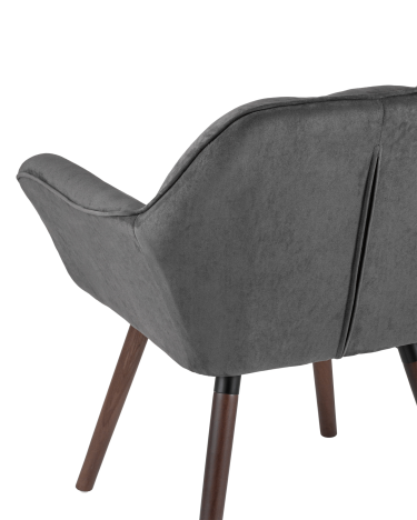 Кресло Stool group Брайан, замша, темно-серый
