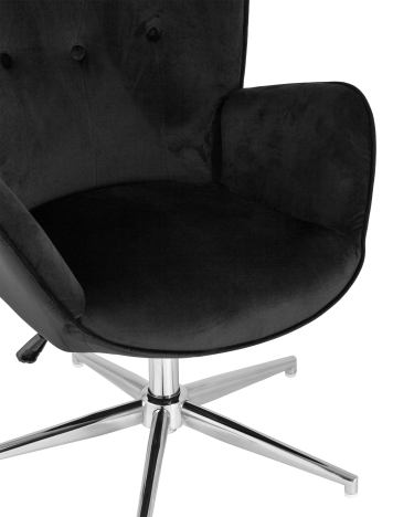 Кресло Stool group Филадельфия регулируемое, велюр, черный