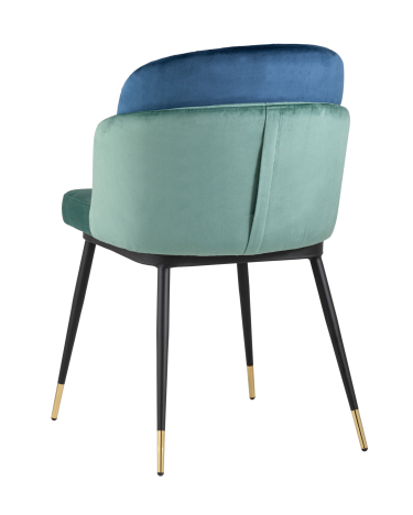 Стул Stool group Пенелопа, велюр, мятный / синий
