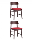 Комплект из двух стульев Stool Group ODEN мягкая тканевая Красная обивка