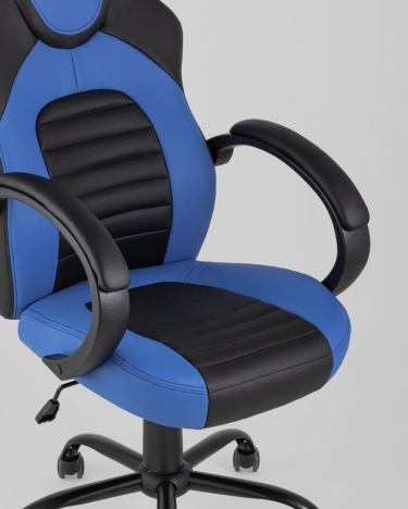 Геймерское кресло TopChairs Racer Midi Синий