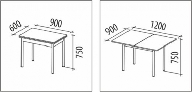 Стол обеденный Орфей 1.2 Дуб кобург