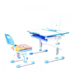 Комплект парта и стул с чехлом RIFFORMA Comfort-07 Белый Голубой