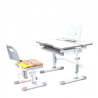 Комплект парта и стул с чехлом RIFFORMA Comfort-07 Белый Серый