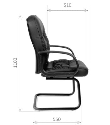 Кресло для посетителя Chairman 416V Черное Эко