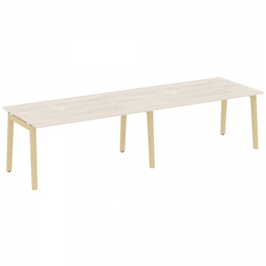 Стол переговорный 2 столешницы ONIX WOOD OW.PRG-2.4 Денвер Светлый/Светлый