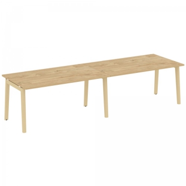 Стол переговорный 2 столешницы ONIX WOOD OW.PRG-2.4 Тиквуд Светлый/Светлый