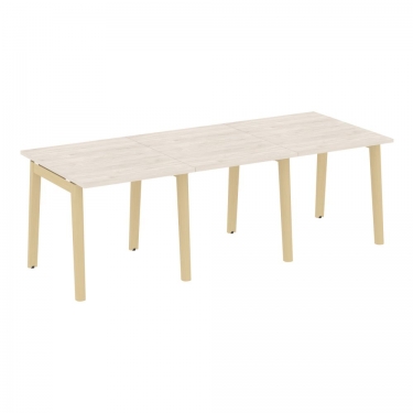 Стол переговорный 3 столешницы ONIX WOOD OW.PRG-3.0 Денвер Светлый/Светлый