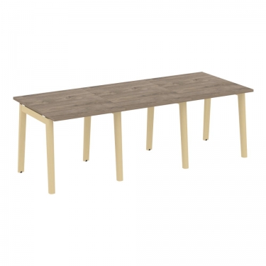Стол переговорный 3 столешницы ONIX WOOD OW.PRG-3.0 Тиквуд Темный/Светлый