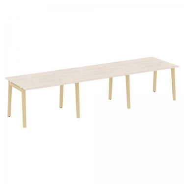 Стол переговорный 3 столешницы ONIX WOOD OW.PRG-3.2 Денвер Светлый/Светлый