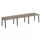 Стол переговорный 3 столешницы ONIX WOOD OW.PRG-3.2 Тиквуд Темный/Темный