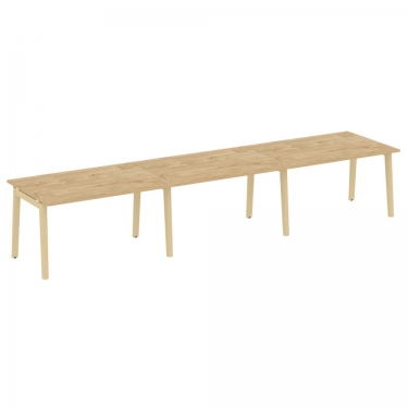 Стол переговорный 3 столешницы ONIX WOOD OW.PRG-3.3 Тиквуд Светлый/Светлый