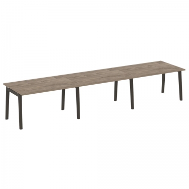 Стол переговорный 3 столешницы ONIX WOOD OW.PRG-3.3 Тиквуд Темный/Темный