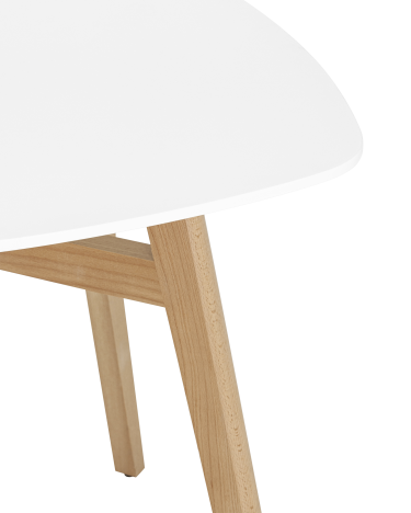 Стол обеденный Stool group Target 80*80, белый, ножки бук