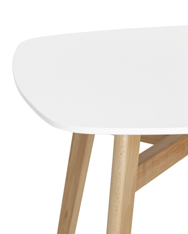 Стол обеденный Stool group Target 80*80, белый, ножки бук