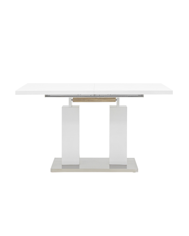 Стол обеденный раскладной, Stool group Сиэтл, 140-180х90, глянцевый белый