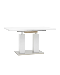 Стол обеденный раскладной, Stool group Сиэтл, 140-180х90, глянцевый белый